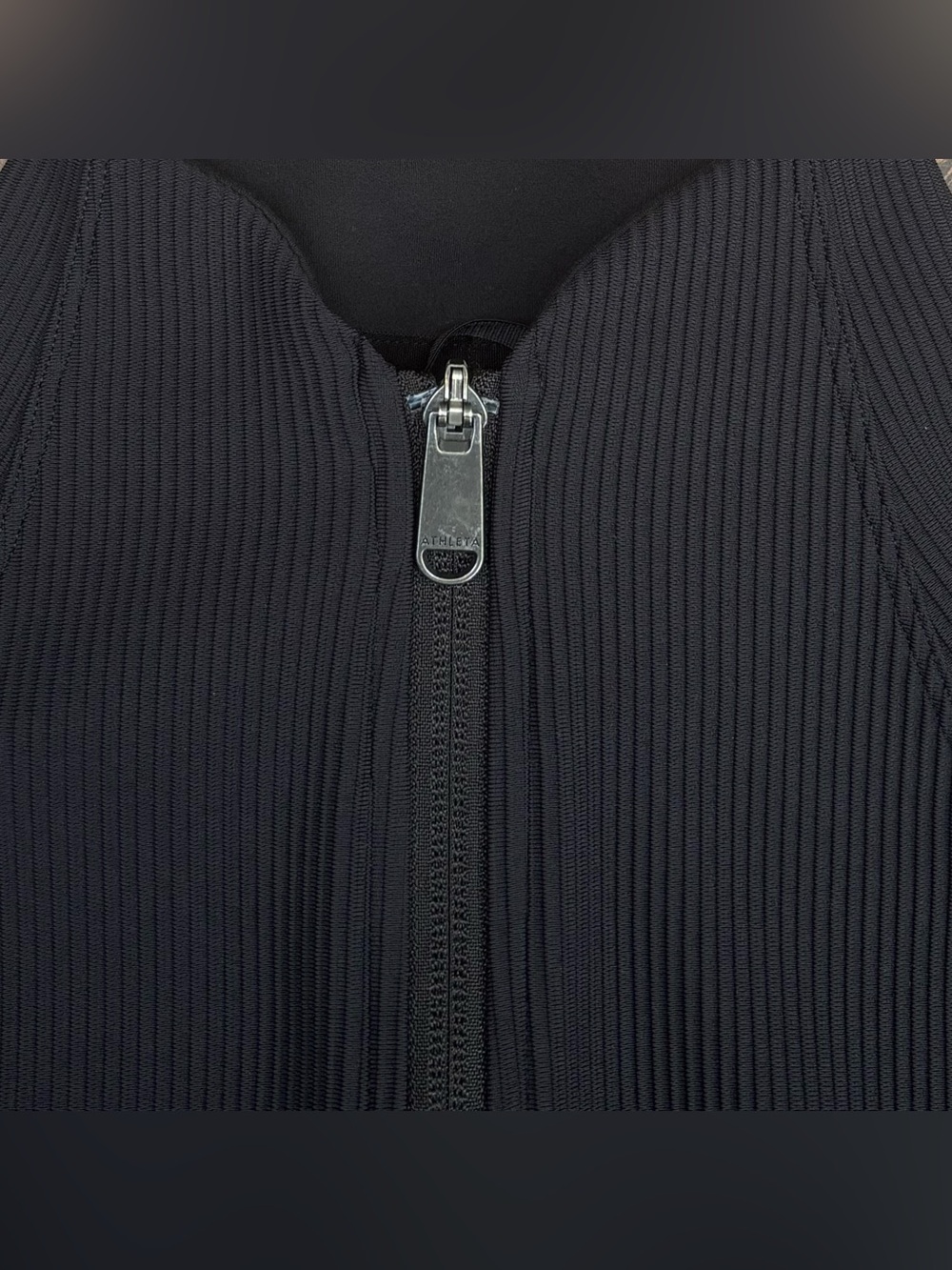 Athleta Ribbed Jacket In Black Size XS - Picture 5 of 8
